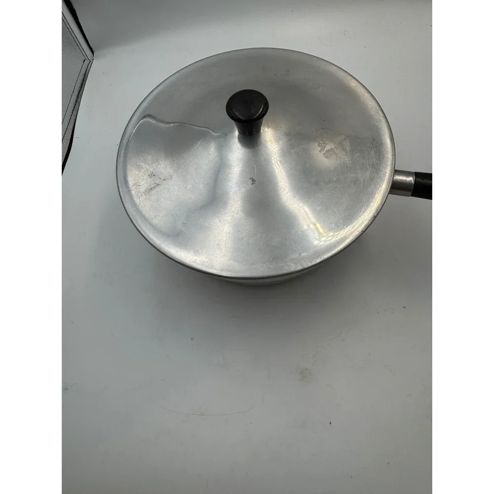 Vintage Cavalier Moderne National Silver Co Aluminum Double Boiler Pot Italy
